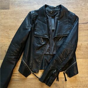 Lulus Black Vegan Leather Jacket
